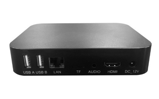 텔레비전 4K 출력을 위한 RAM 4GB HDMI 미디어 플레이어는 프로그램 105*115*30mm을 관리합니다